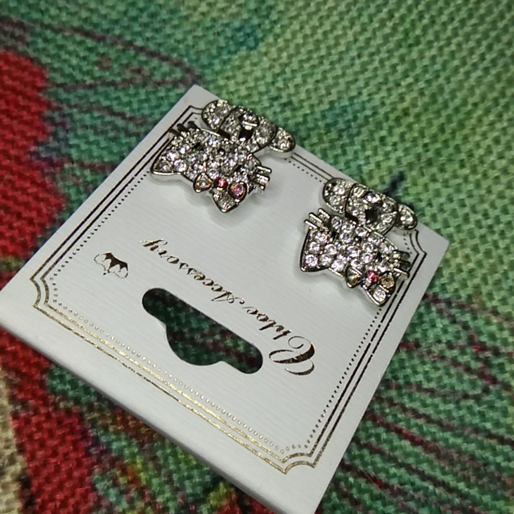 Hello Kitty Rhinestones Earrings - Picture 3 of 3